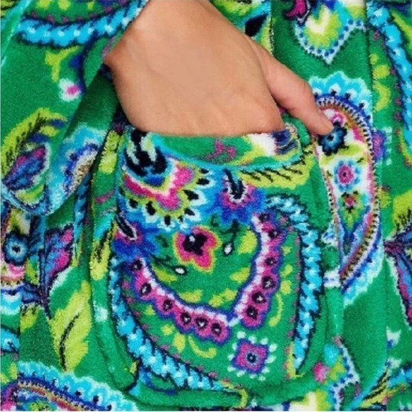 Vera Bradley hooded green robe size L/XL comfy - Picture 3 of 6